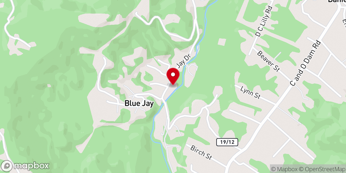 Map showing location of Beaver United Methodist Church
