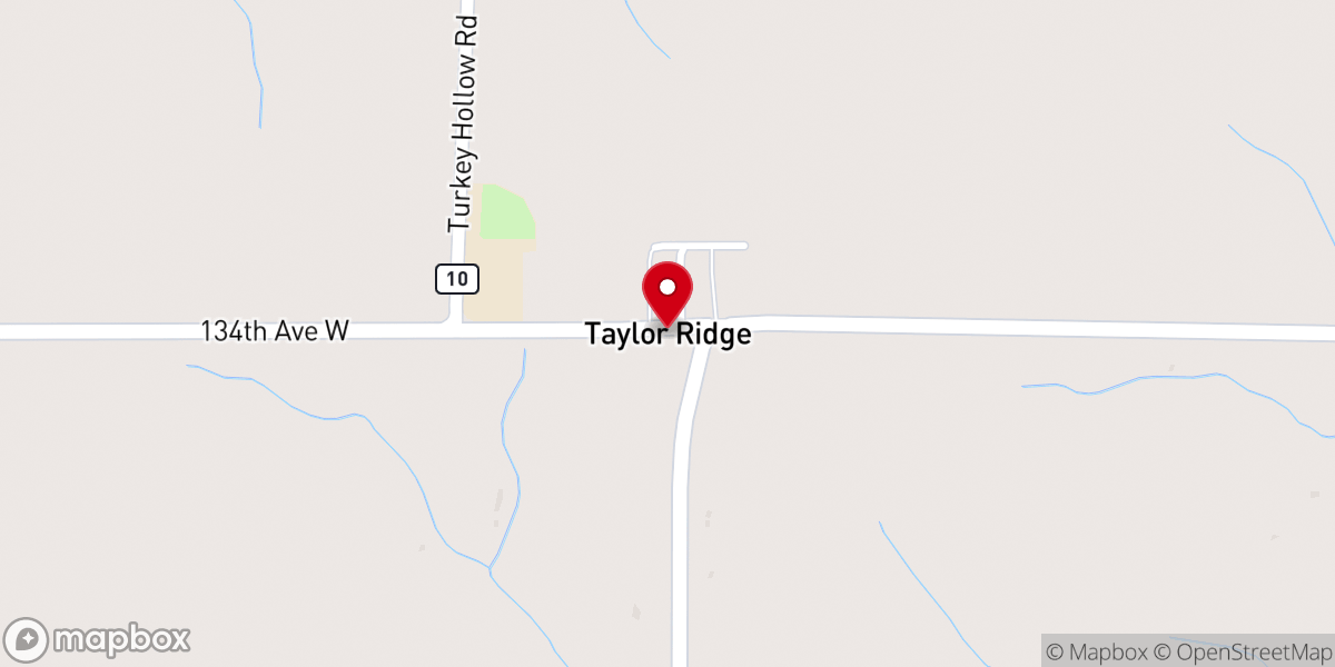 Map showing location of Taylor Ridge
