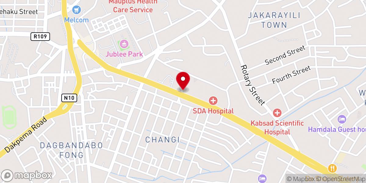 Map showing location of Bethel Methodist Cathedral