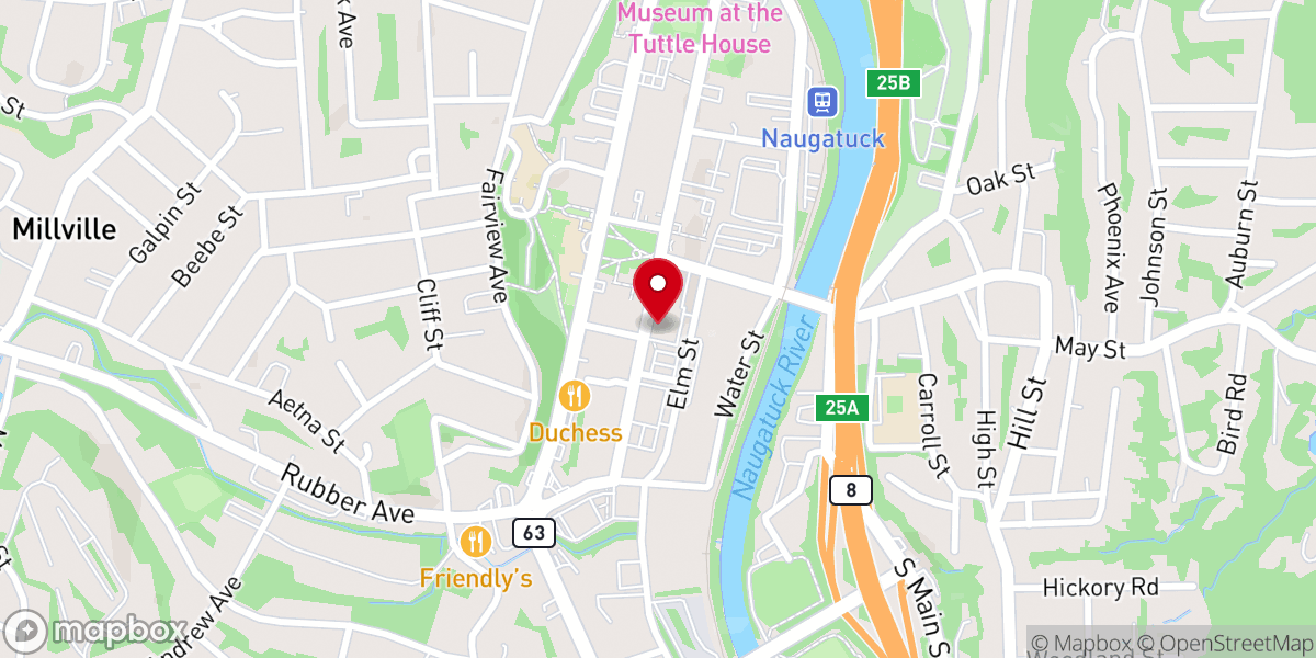 Map showing location of Calvary Chapel Naugatuck River Valley Inc
