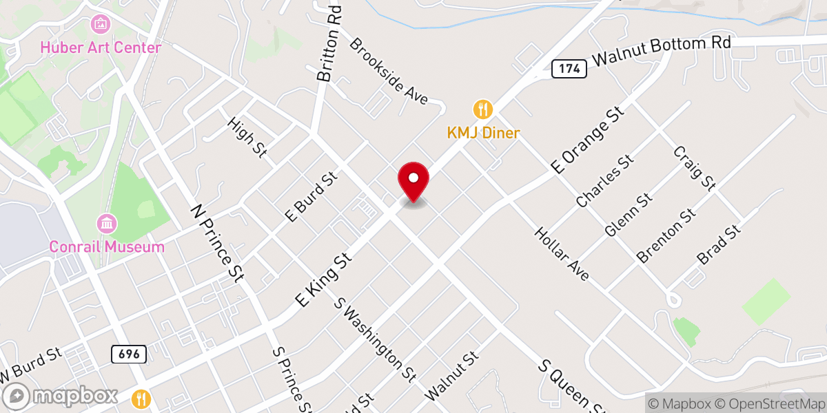 Map showing location of Shippensburg Church of Christ