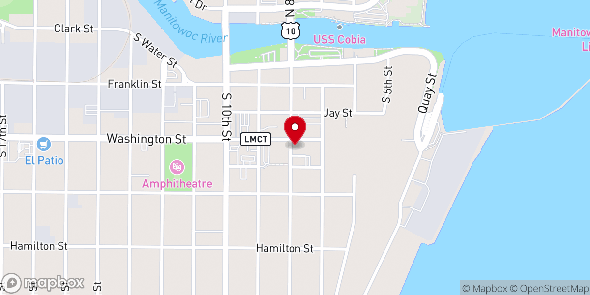 Map showing location of Manitowoc