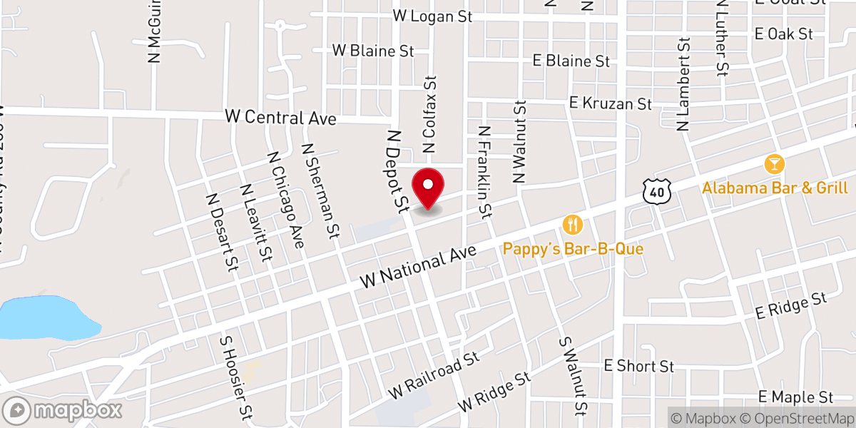 Map showing location of A Plus Printing
