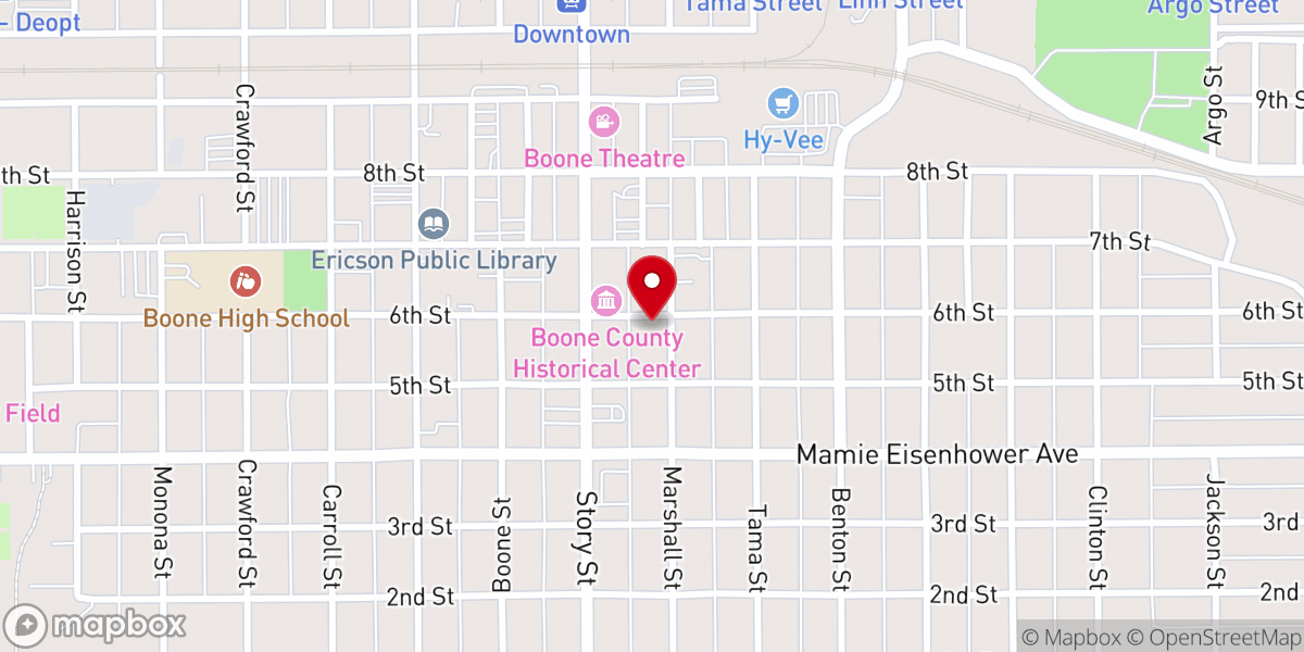 Map showing location of Mount Olive Lodge #79 A.F. & A.M.