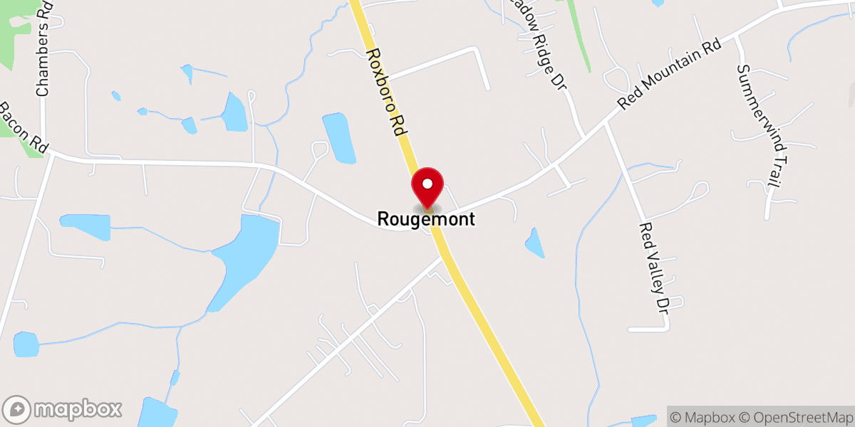 Map showing location of Rougemont