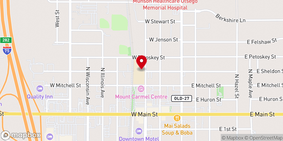 Map showing location of St. Mary Cathedral School