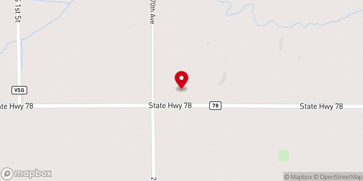 Map showing location of Prairie View Church