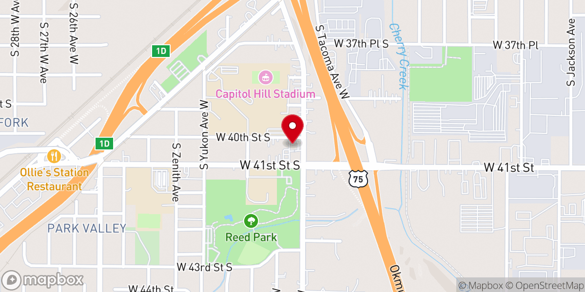 Map showing location of Trinity Baptist Church