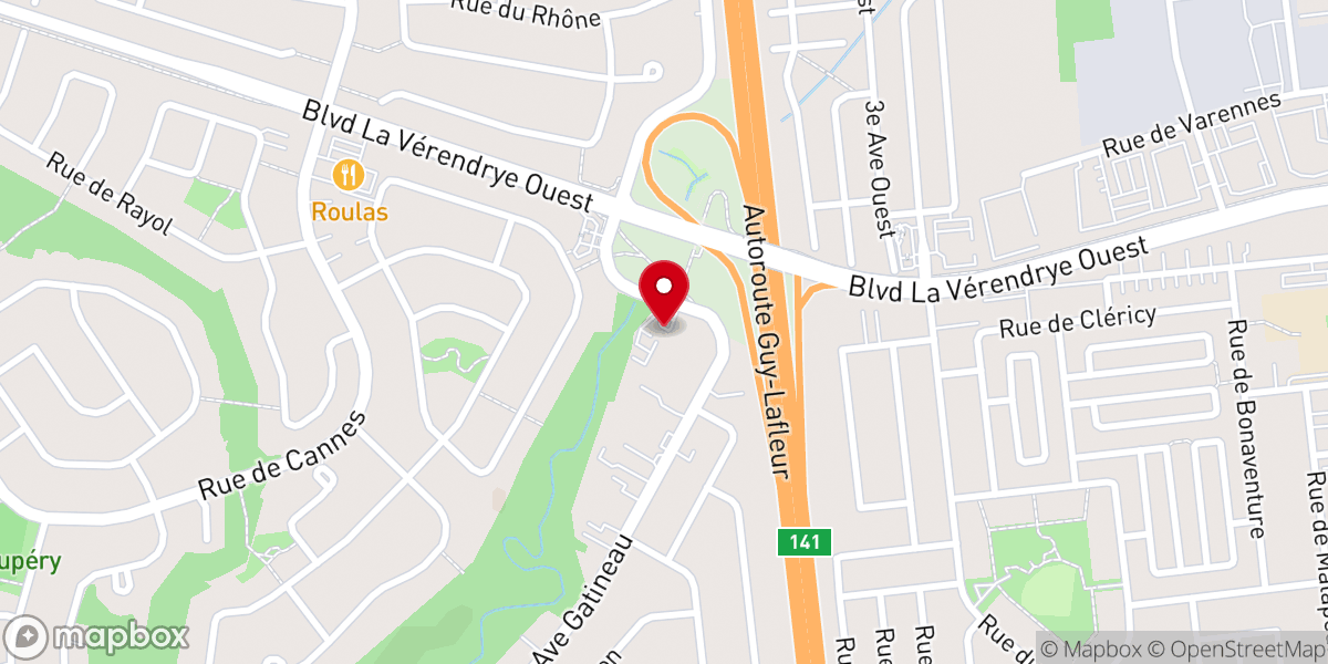 Map showing location of Iglesia Cristiana de Gatineau Dios El Alfarero