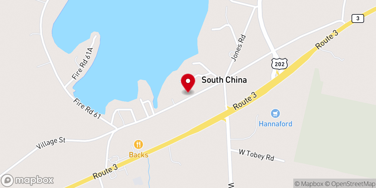 Map showing location of South China Community Church