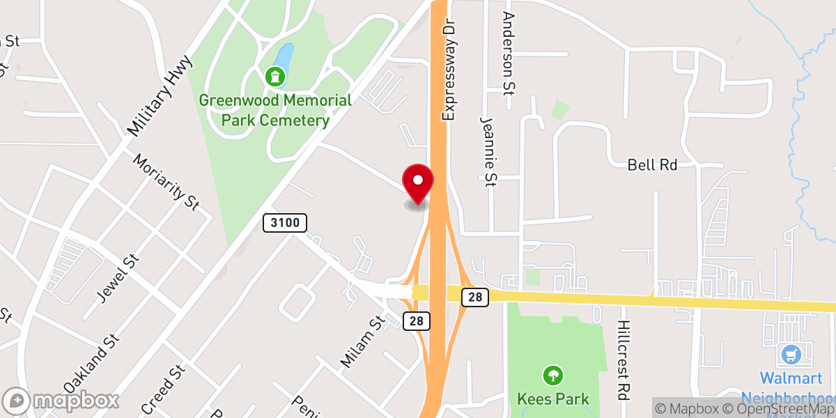 Map showing location of Prince of Peace Lutheran Church