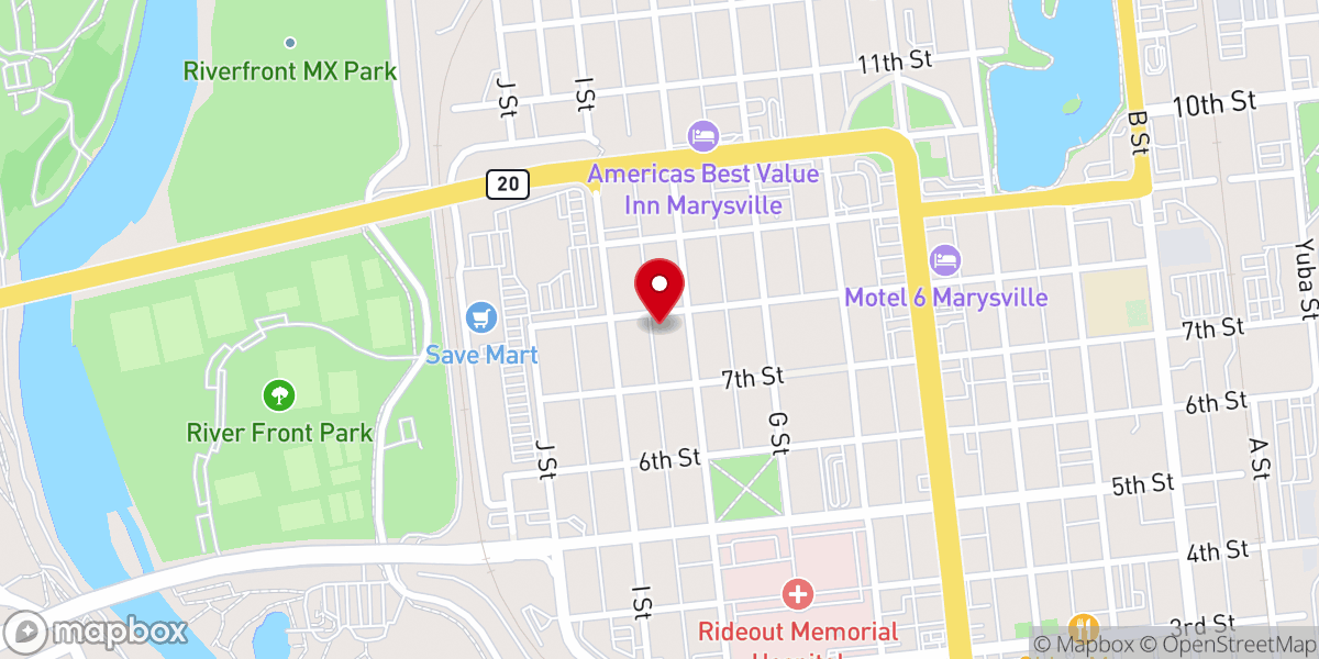Map showing location of The Rivers Church