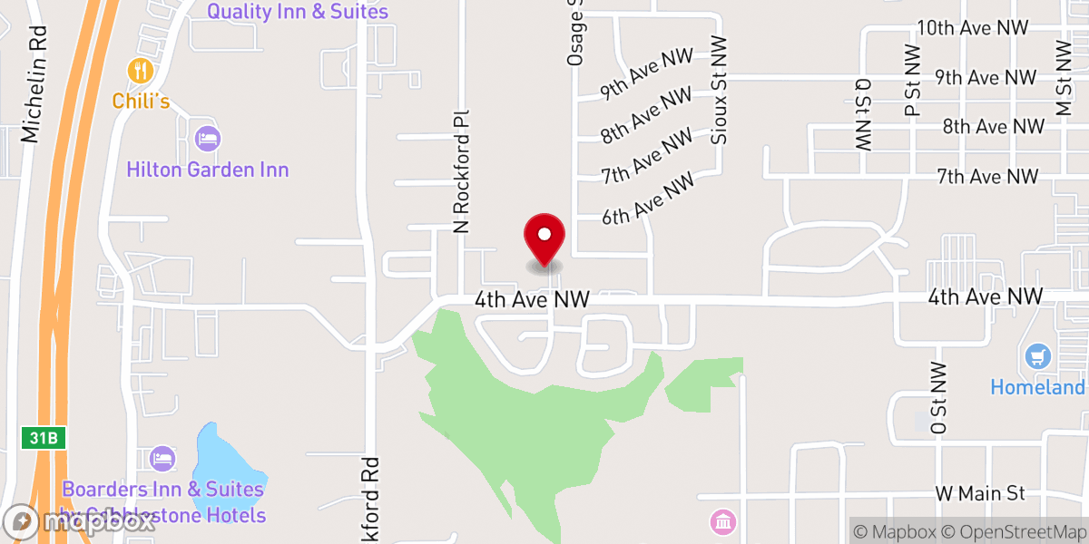 Map showing location of Calvary Christian Fellowship