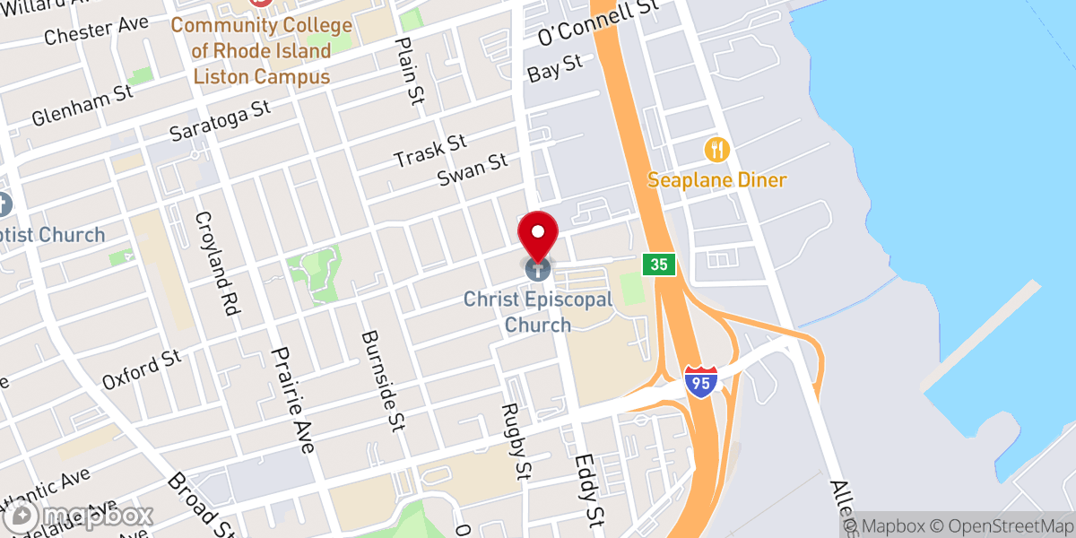 Map showing location of Christ Episcopal Church