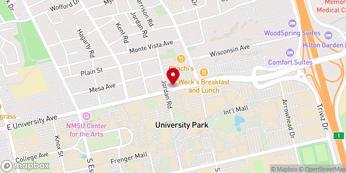 Map showing location of University Community Church