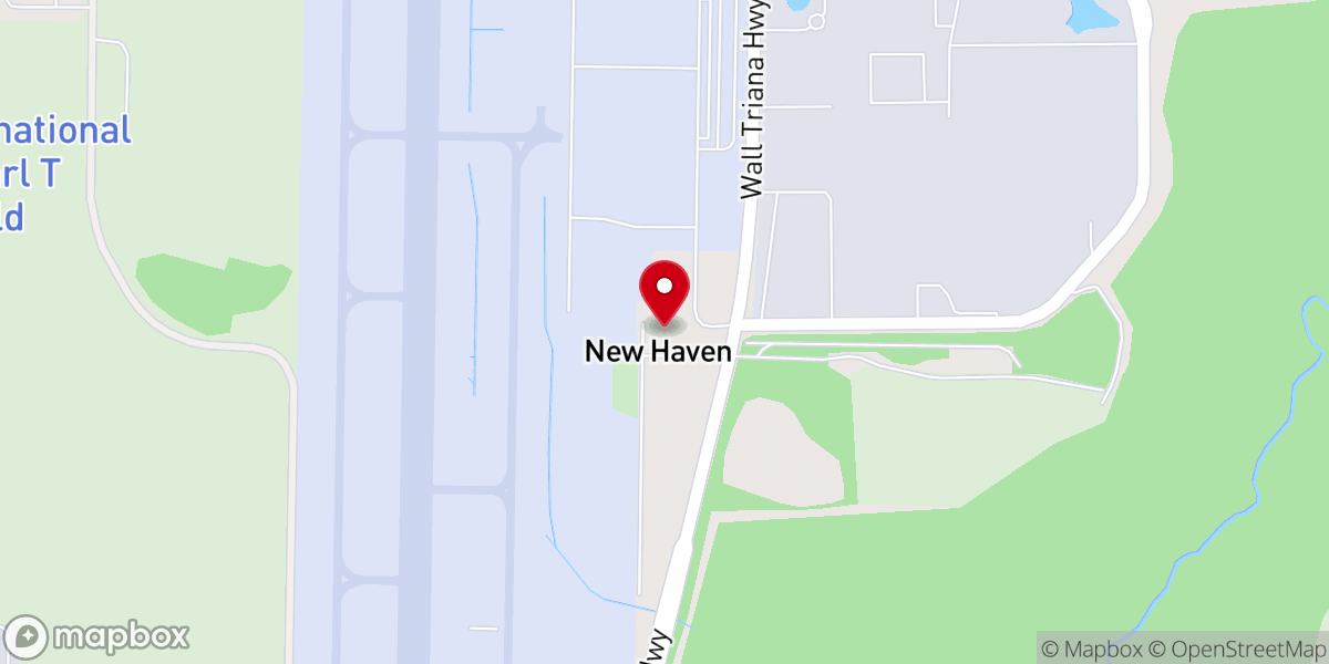Map showing location of New Zion Primitive Baptist Church