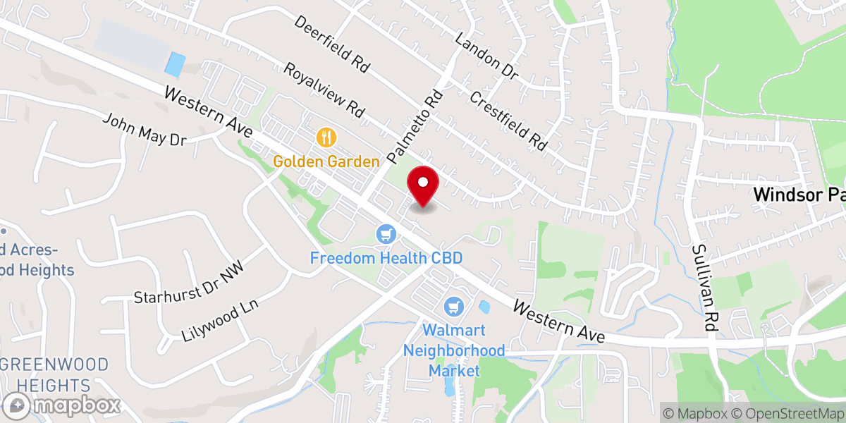 Map showing location of Trinity United Methodist Church