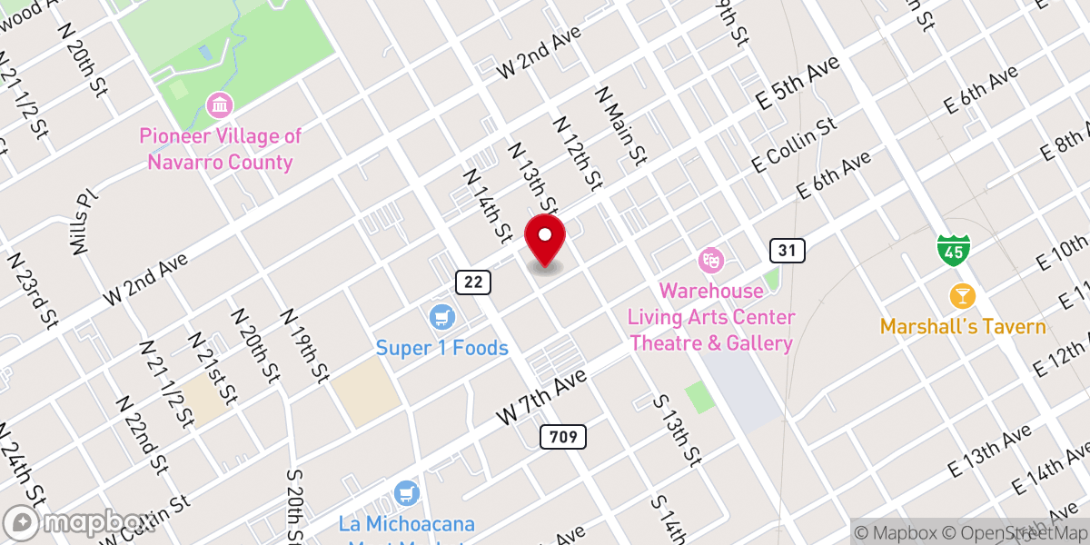 Map showing location of St. John's Church