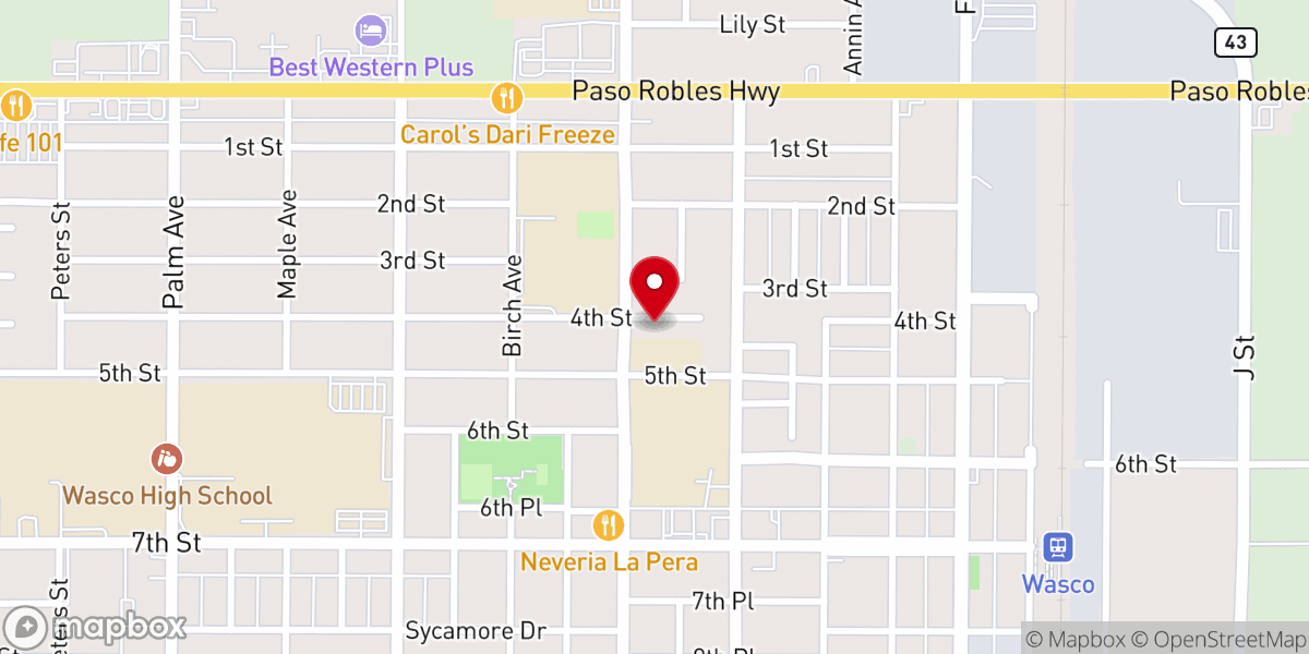 Map showing location of Griffith Avenue Baptist Church