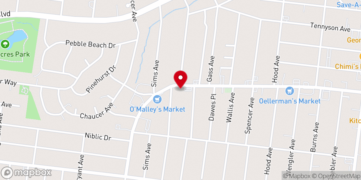 Map showing location of Northside Fellowship Assembly of God Church