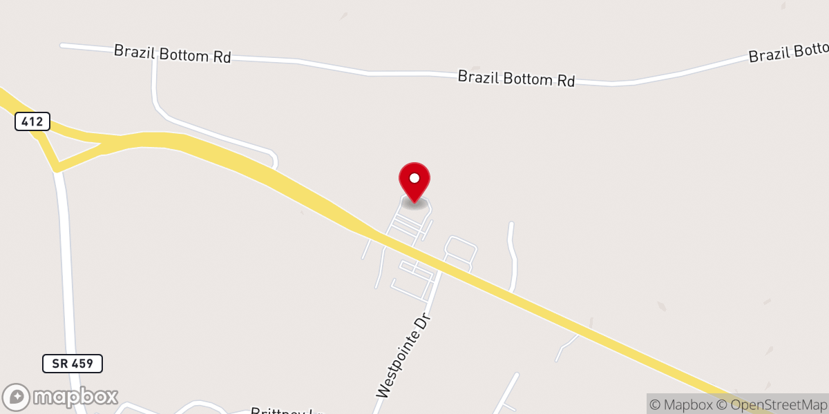 Map showing location of First United Pentecostal Church