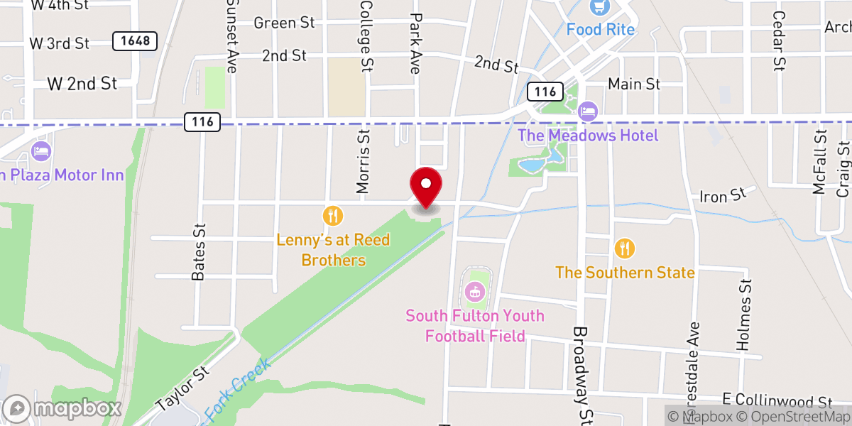 Map showing location of St. Paul A.M.E. Church