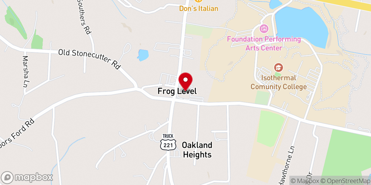 Map showing location of Adaville Baptist Church