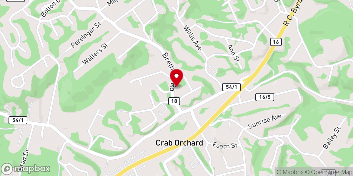 Map showing location of Church of Brethren