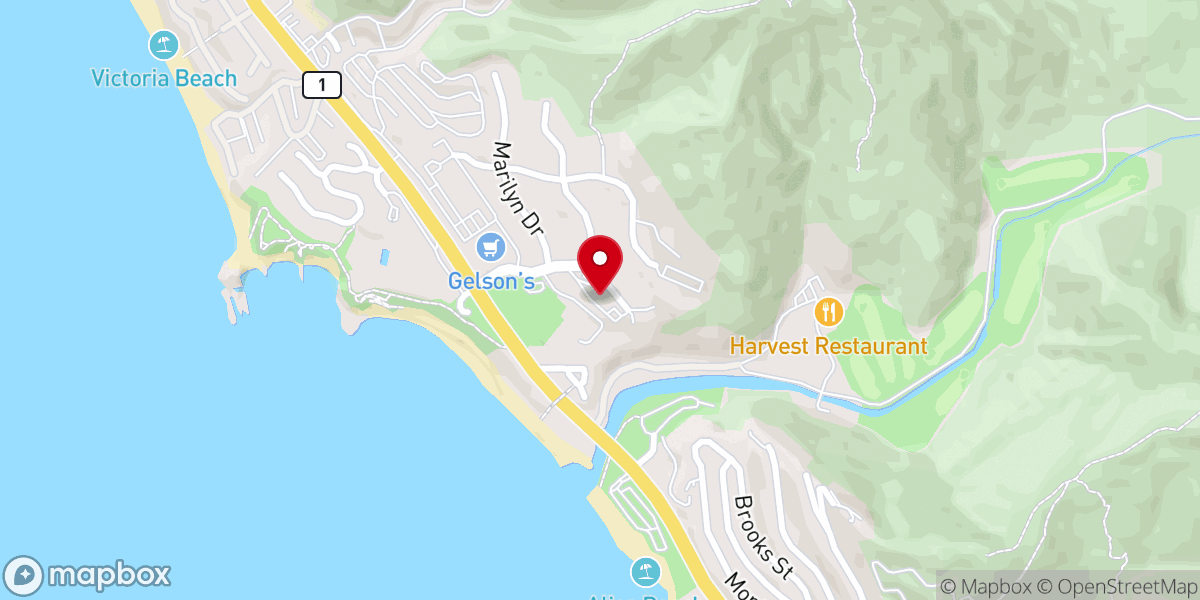 Map showing location of Laguna Beach United Methodist Church