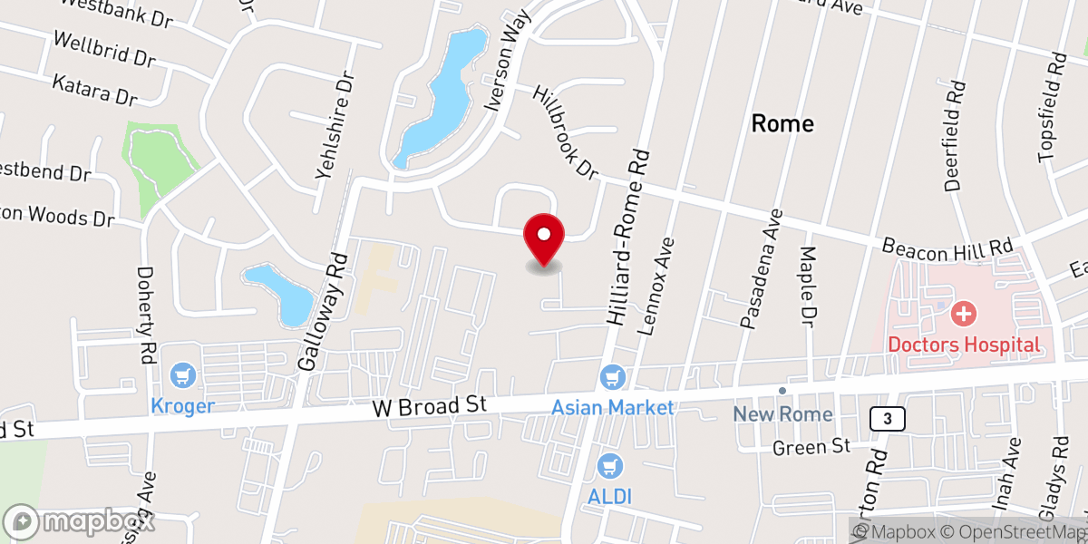 Map showing location of Broadman Baptist Church