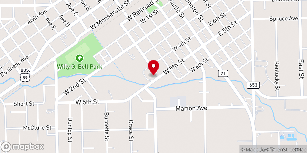 Map showing location of St. Robert Bellarmine Catholic Church