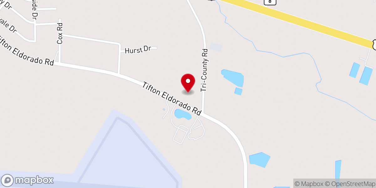 Map showing location of Beulah Hill Baptist Church