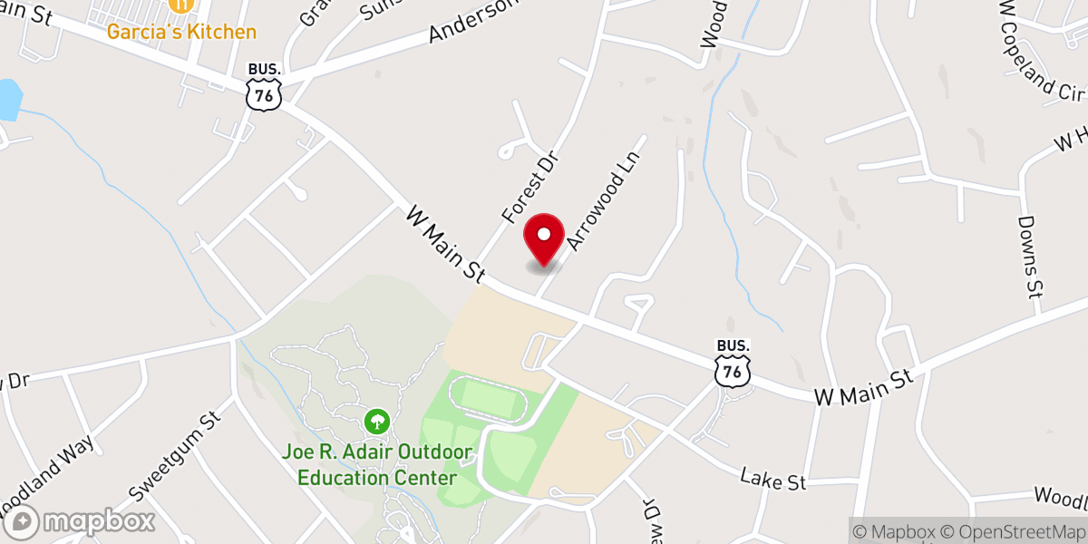 Map showing location of Holy Spirit Catholic Church