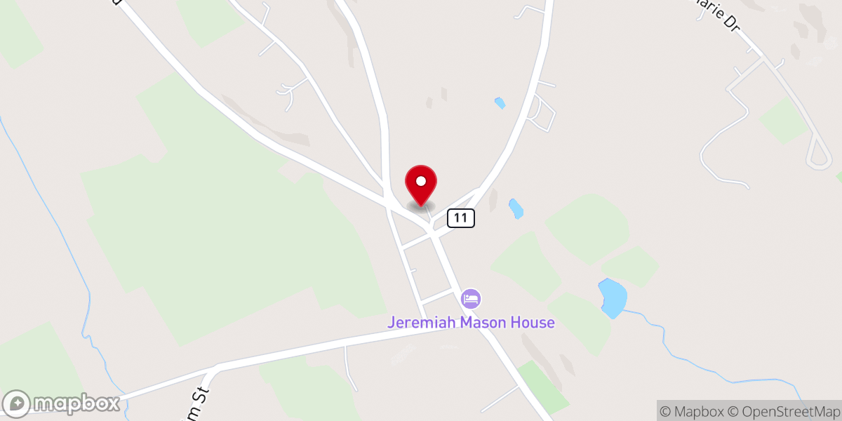 Map showing location of South Parsonsfield Baptist Church