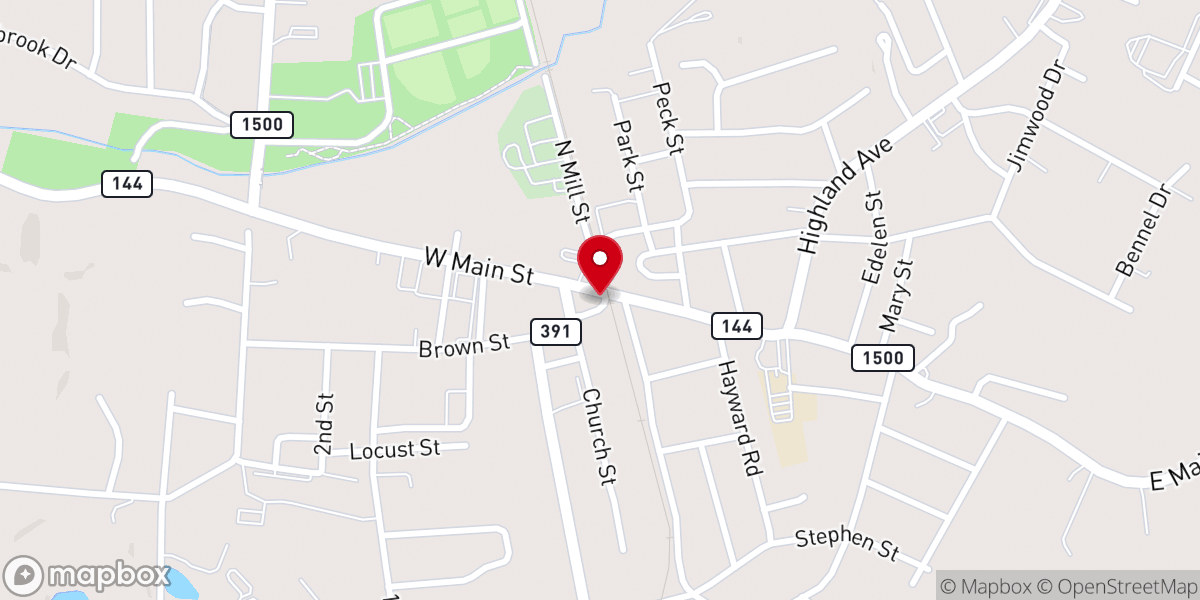 Map showing location of Zion Grove Church Parsonage