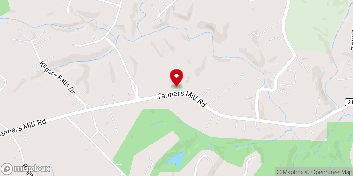 Map showing location of Mercy Baptist Church