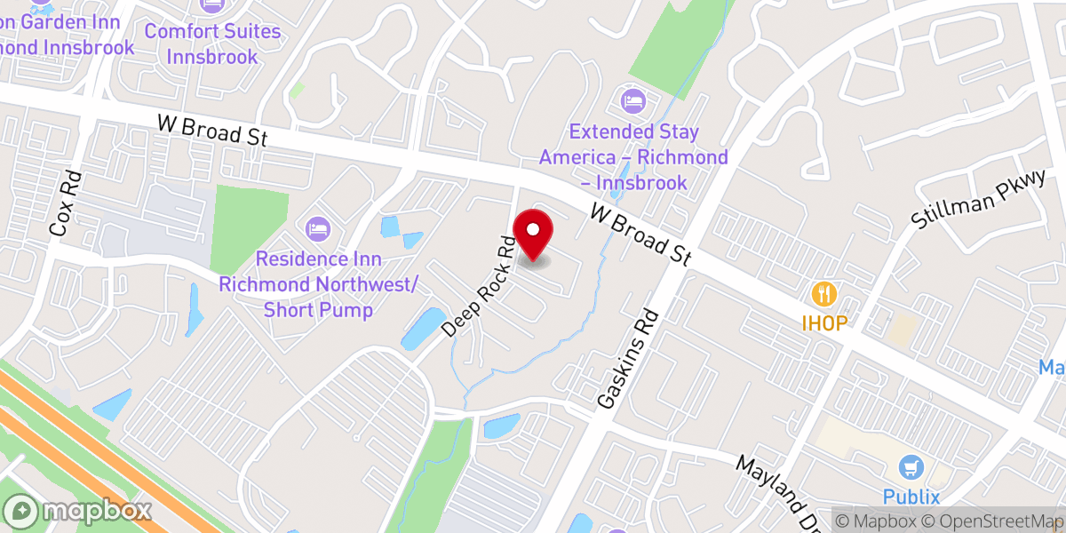 Map showing location of West Creek Community Church