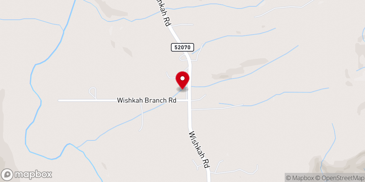 Map showing location of Wishkah Valley Community Church
