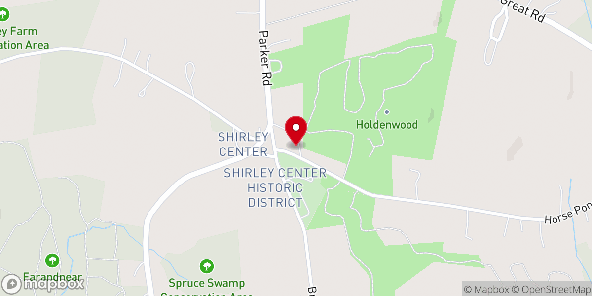 Map showing location of Shirley Meeting House