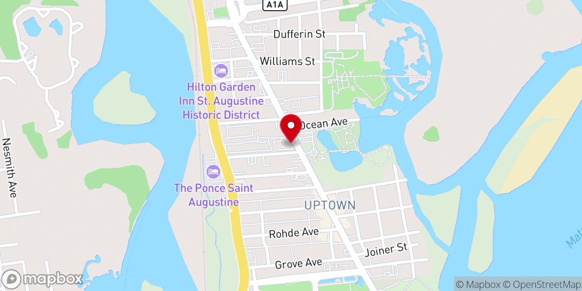 Map showing location of DoubleTree by Hilton St. Augustine Historic District