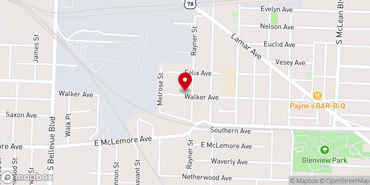 Map showing location of Christ Holy Ghost Baptist Church