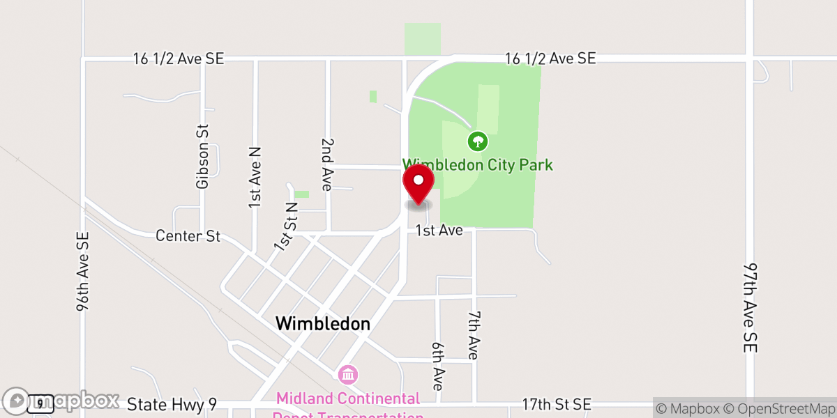 Map showing location of St. Boniface Catholic Church