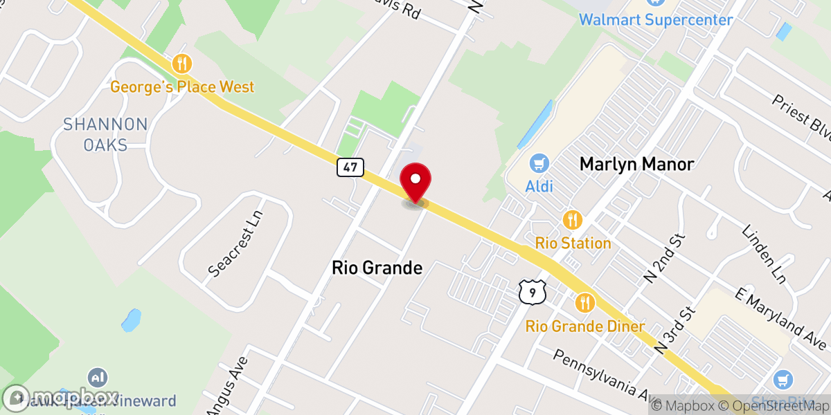 Map showing location of Rio Grande Bible Baptist Church