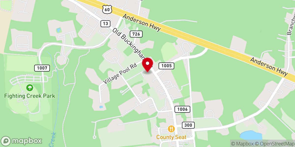 Map showing location of New Harvest Church