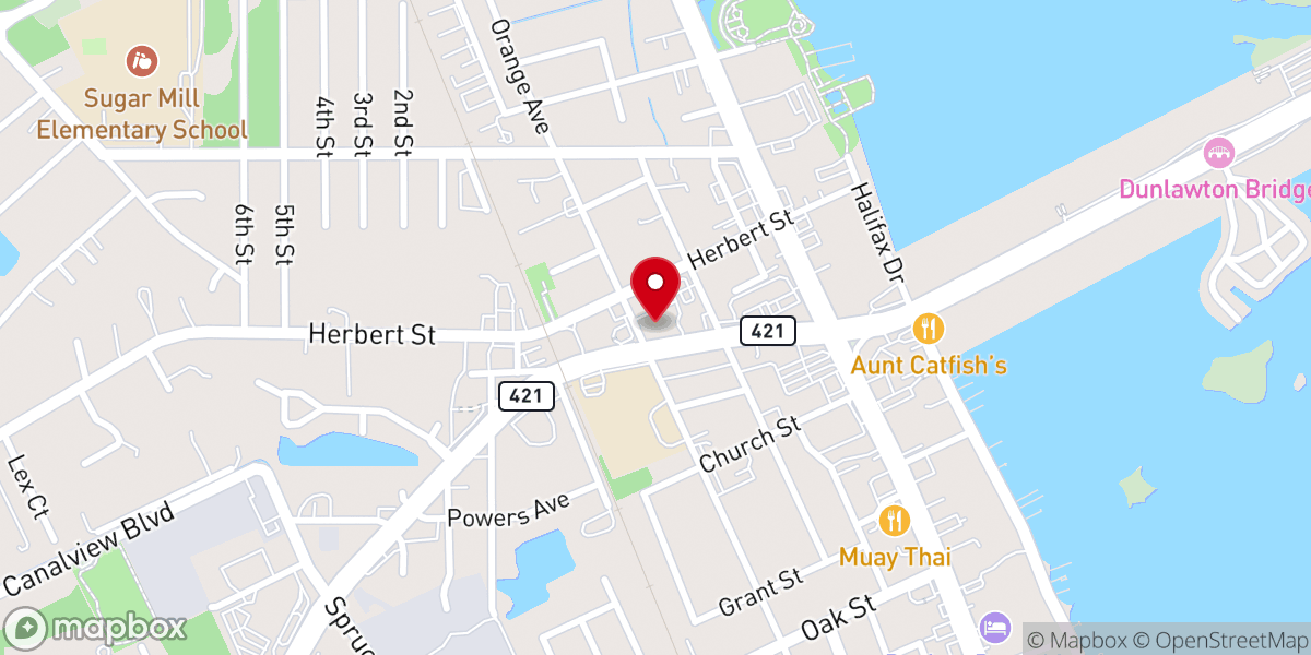 Map showing location of First United Methodist Church of Port Orange