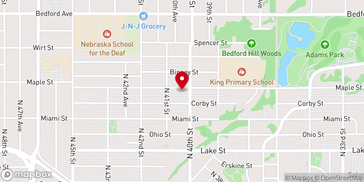 Map showing location of King of Glory Evangelistic Center