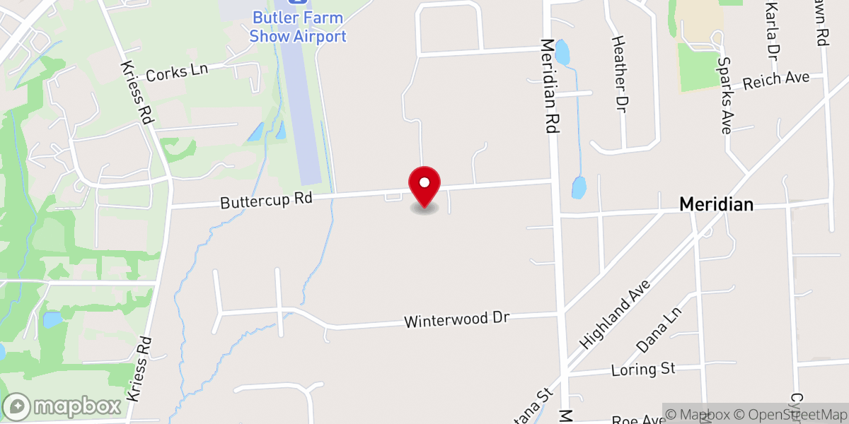 Map showing location of All Saints Parish - St. Conrad Roman Catholic Church