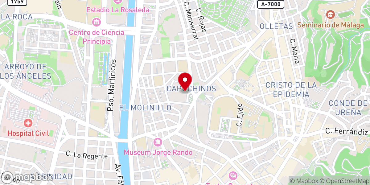 Map showing location of Parroquia Divina Pastora y Santa Teresa