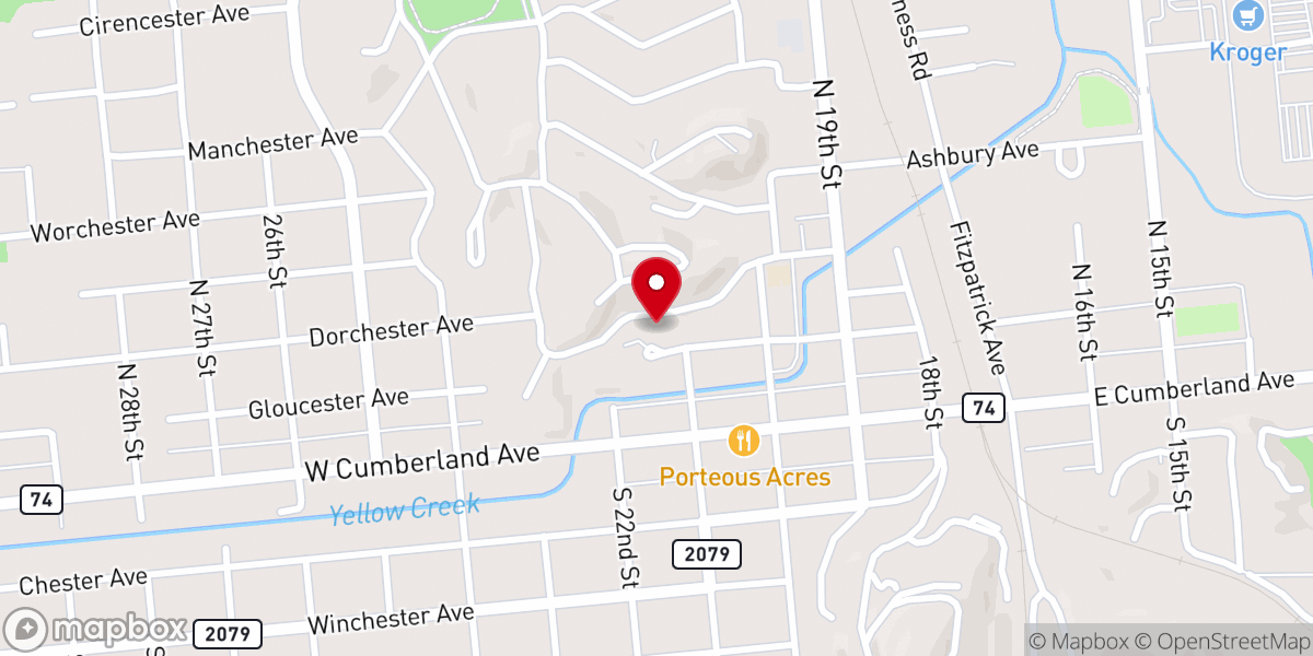 Map showing location of St Mary's Episcopal Church