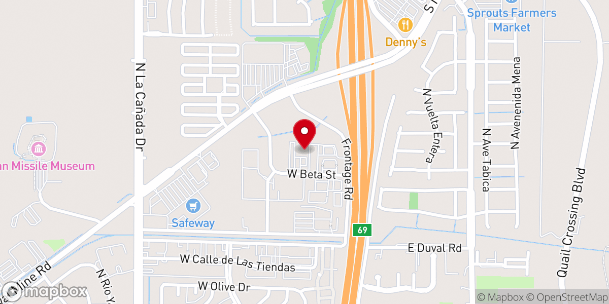 Map showing location of Sahuarita House of Worship